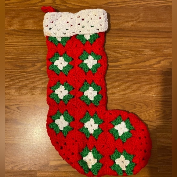 Handcrafted Granny Square Christmas Stocking (GF) - Picture 1 of 12